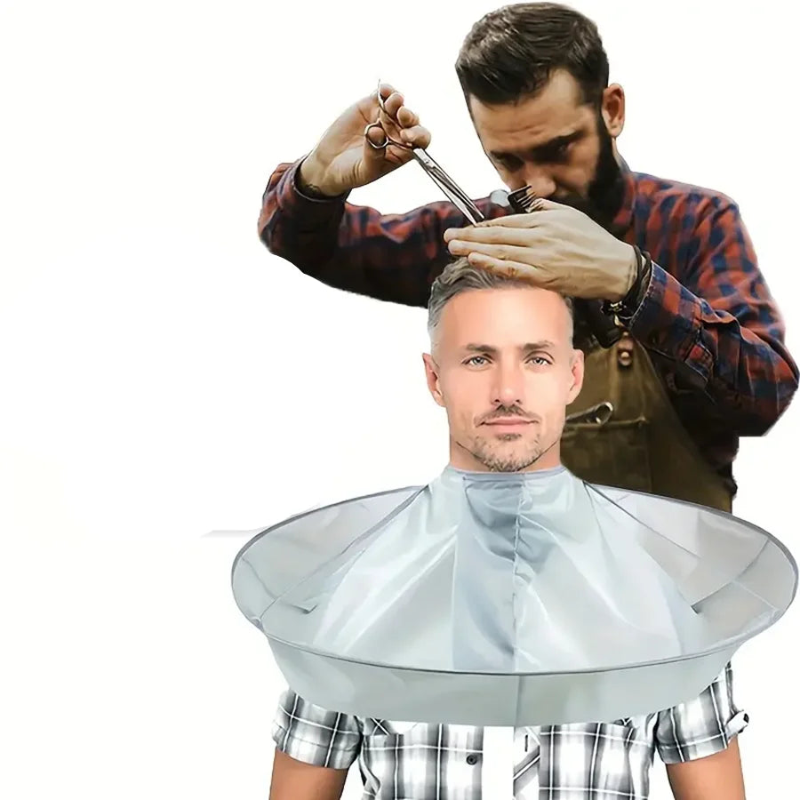 1pc DIY Hair Cutting Cloak Umbrella Design Cover, Suitable For Salon Barber Cutting Cloak Wrap, Foldable Waterproof And Porta