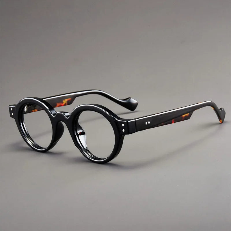 Retro Round Frame Fashionable Reading Glasses Made of Ultra Light Resin, Suitable for Both Men and Women