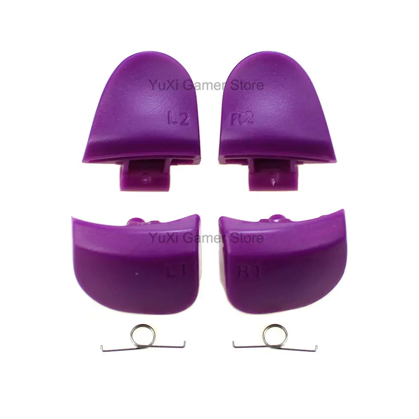 YuXi L1 R1 L2 R2 Trigger Buttons Replacement for PS5 BDM-030 V3.0 Controller Button Set With Springs - Purple