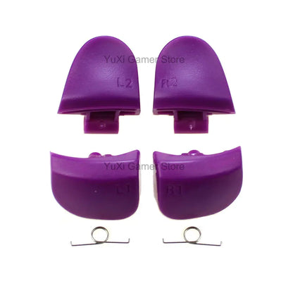 YuXi L1 R1 L2 R2 Trigger Buttons Replacement for PS5 BDM-030 V3.0 Controller Button Set With Springs - Purple