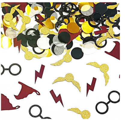 100pcs Wizard Table Confetti Halloween Party Decor Glitter Confetti Craft DIY Scatter Bless Confetti Birthday Scatter - Brown