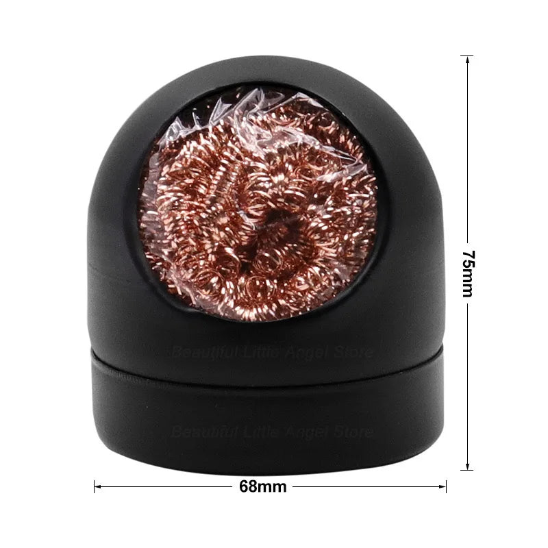 Desoldering Cleaning Ball Soldering Iron Mesh Filter Cleaning Nozzle Tip Copper Wire Cleaner Ball Metal Dross Box Clean Ball