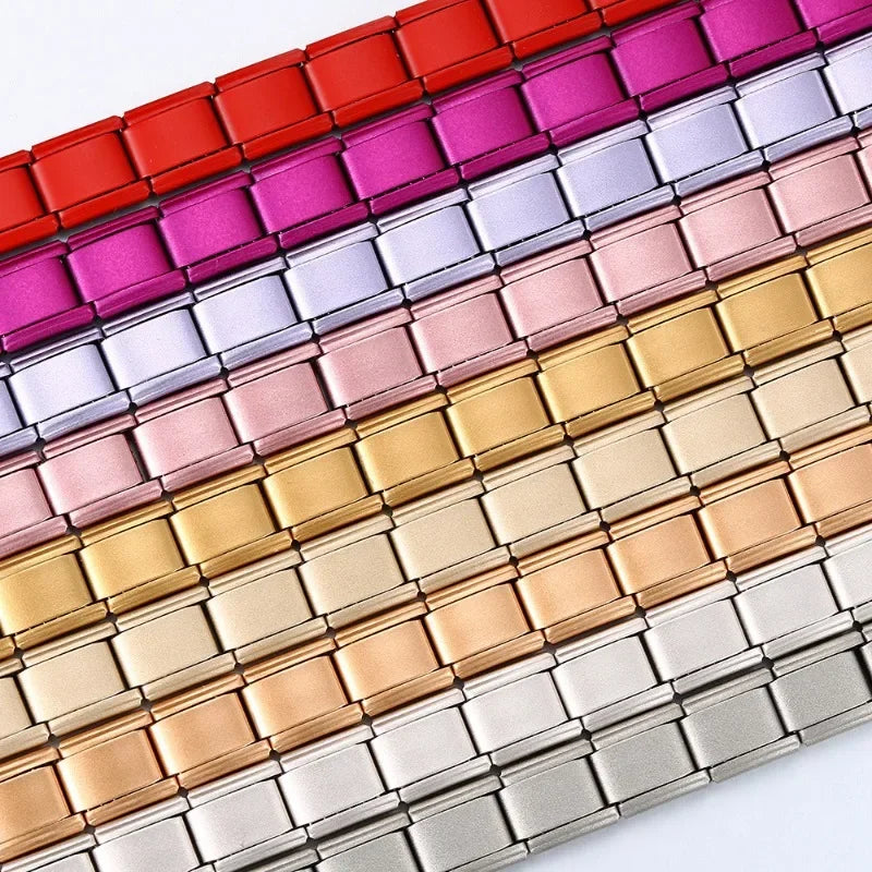 2025 New Men and Women Starry Colors 18 Pieces Italian Charm Fit 9mm Stainless Steel Modular Bracelet Jewelry