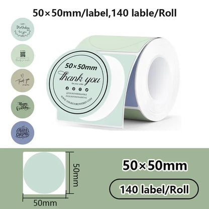 Munbyn/Nelko Holographic Laser Label Sticker Matte Silver Thermal Paper for M110 M220 M200 E210 P50 PM220 DETONG P1 WP9520 Ma