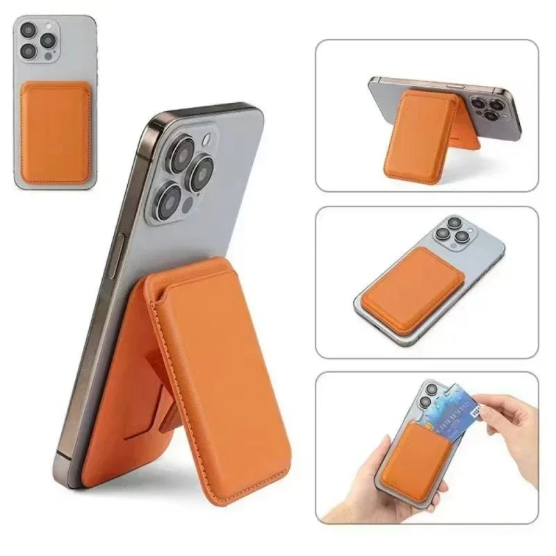 1PCS Strong Magnetic Leather Wallet With Hide Stand Case For Magsafe For iPhone 16 15 14 13 12 Pro Max Card Holder Pocket Cov