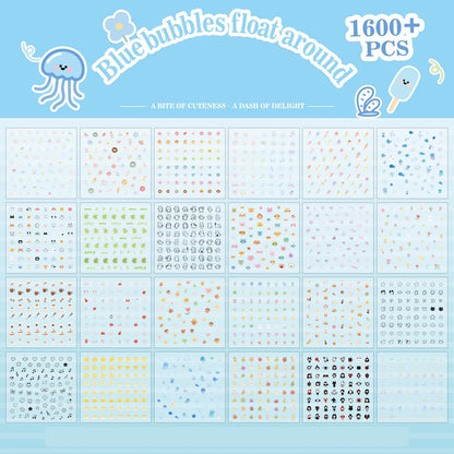 24 Mini Sticker Sheets for DIY Phone Case Decorations Minimalist Design Classic Color Combinations Adorable Stickers