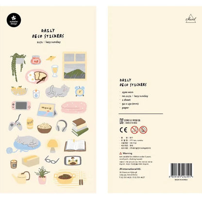 Korean Suatelier Stickers Cute Home Style Scrapbooking DIY Junk Journal Diary Stationery Deco Sticker Handiwork Craft Supplie