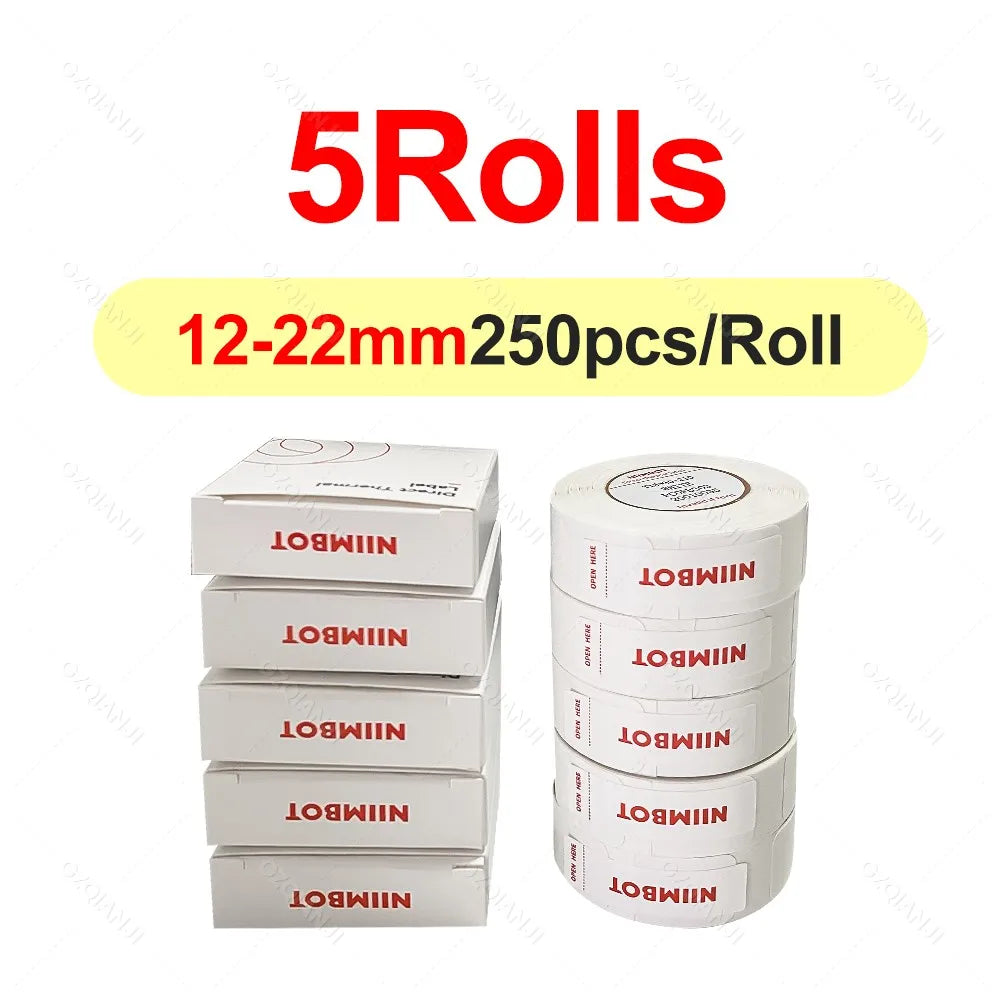 Niimbot D11 D110 D101 Label Printer Sticker Waterproof Anti-Oil Price Tape Scratch-Resistant Label Maker Adhesive Paper Rolls