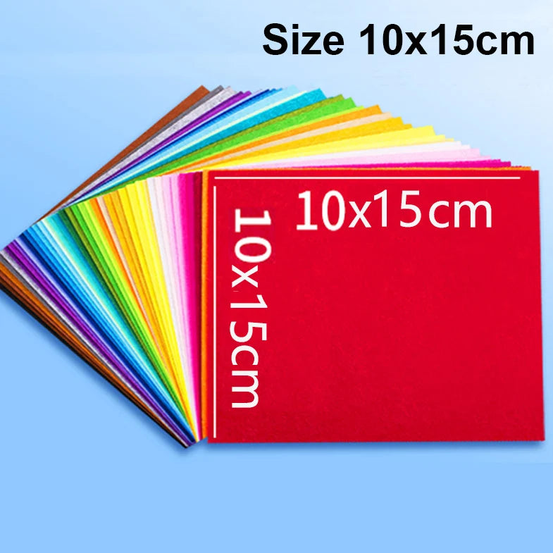 40/20/10Pcs New Felt Fabric Sheet Assorted Color Patchwork Sewing DIY Craft Squares Nonwoven 1mm Thick Handmade Fabric Weavin