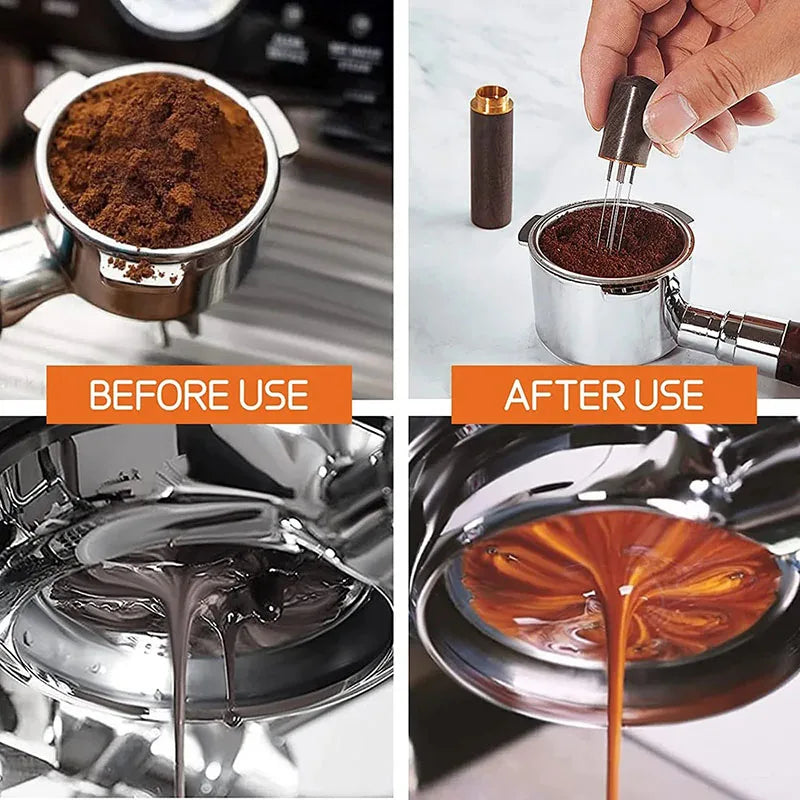 Needle Distributor Stainless Steel Coffee Tamper Espresso Mixers Dispensers Levelers WDT Tools Cafe Stirrers Barista Accessor