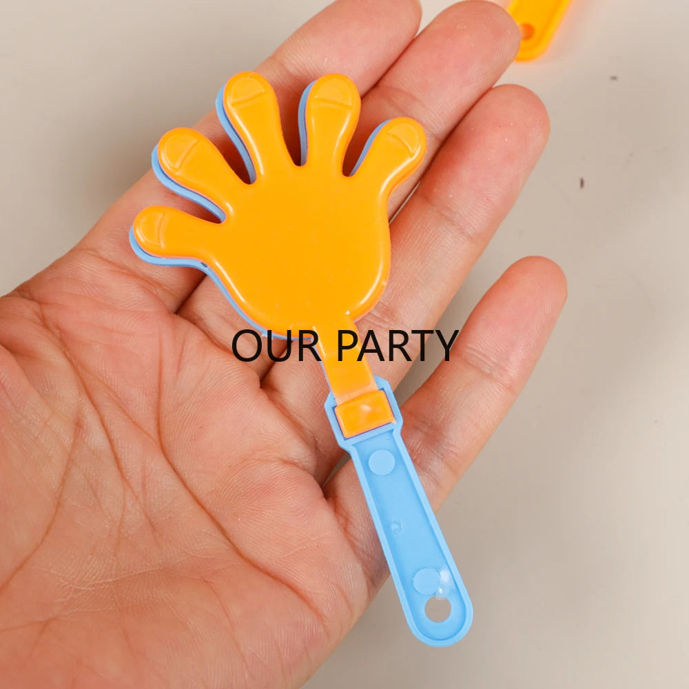 20Pcs Colorful Mini Hand Clapper Cheering Props Clap Your Hands Toys for Kids Birthday Party Favors Baby Shower Pinata Filler