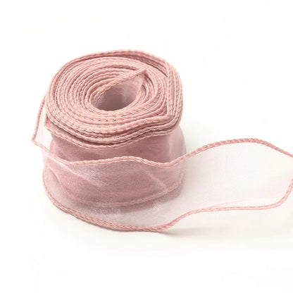 10Yards Fishtail Chiffon Ribbon Wavy Edged Organza Ribbon For DIY Crafts Bouquet Gift Wrapping Wedding Decoration Sewing Acce