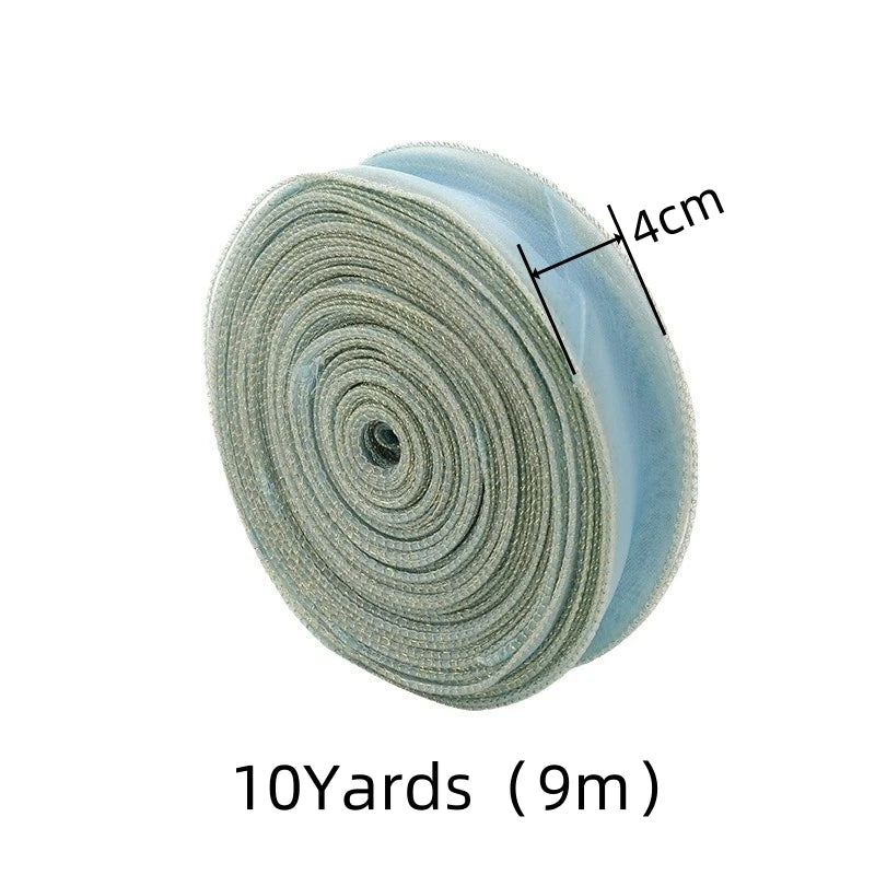 10Yards Fishtail Chiffon Ribbon Wavy Edged Organza Ribbon For DIY Crafts Bouquet Gift Wrapping Wedding Decoration Sewing Acce