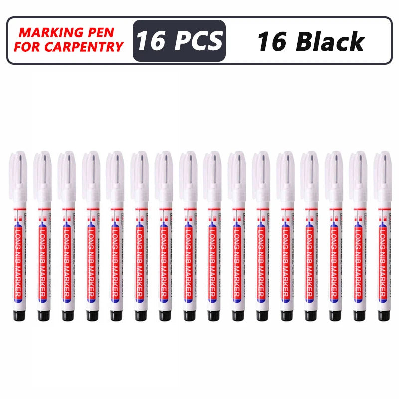 iLMH 1-40PCS Deep Hole Long Nib Head Markers For Metal Perforating Pen Waterproof Bathroom Woodworking Decoration Multi-Purpo
