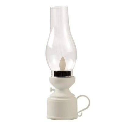 Vintage Lantern Retro Design LED Hanging Oil Lamp Battery Operated Decorative for Home Holiday Christmas Gifts Home Decor - W