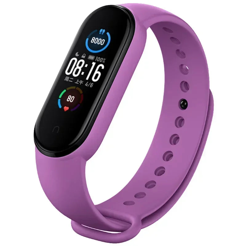 Watch Strap For Xiaomi Mi Band 7 6 5 4 3 Wristband Silicone Bracelet Wrist Straps MiBand 3/4 band5 band6 Smartwatch Accessori