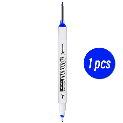 20mm Double-Tip Deep Hole Long Head Nib Markers For Metal Pen Waterproof Bathroom Woodworking Decoration Multi-Purpose - 1 pc
