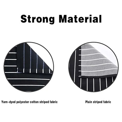 White Black Striped Man Woman Home Restaurant Kitchen Baking Nail Bib Oil Repellent Work Apron 2 Pockets Adjustable Clean Apr