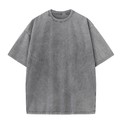 100% Cotton T-shirt Custom Logo Street Trend Short Sleeve T-shirt Embroidery Design European American Size Tops Printing Patt