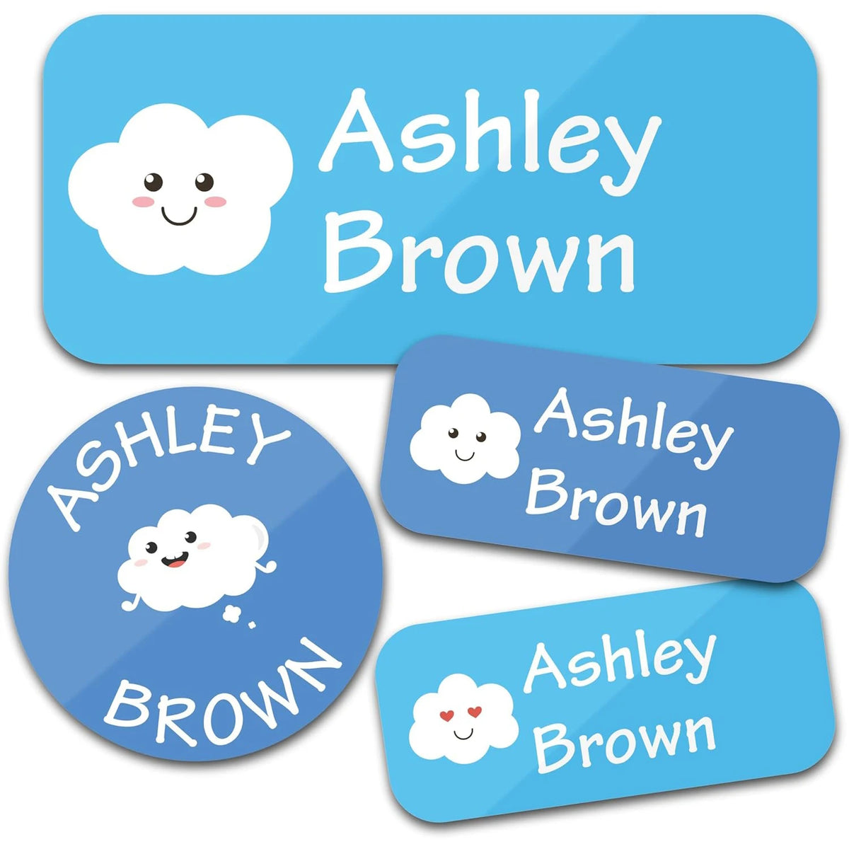 TREES 140PCS Custom Waterproof Name tags Stickers ,cartoon style, nakrjki na ubrania imie，autocollants personnalisés prenom, 