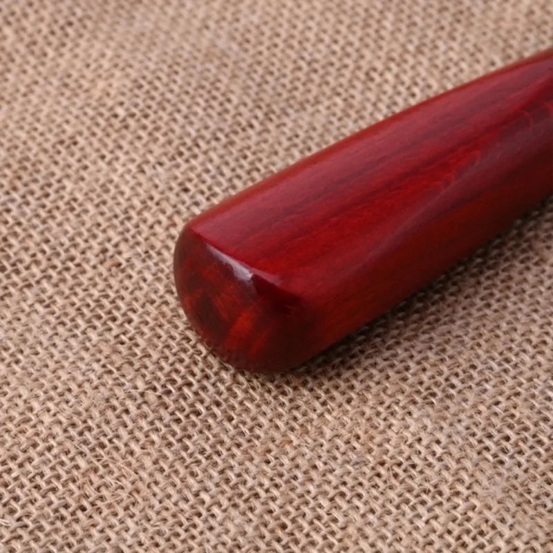 DIY Leathercraft Tool Wooden Handle Stainless Steel Leather Cutting Knife Leather Shovel Knife for Leather Working