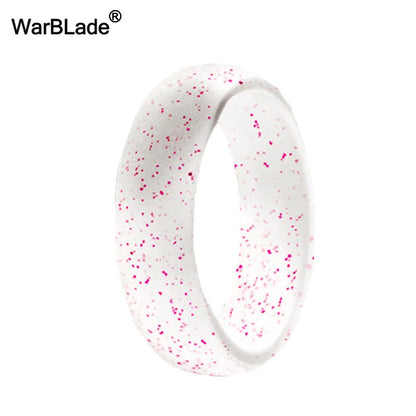WarBLade 5.7mm Food Grade FDA Silicone Rings For Women Wedding Rubber Bands Hypoallergenic Flexible Silicone Finger Ring
