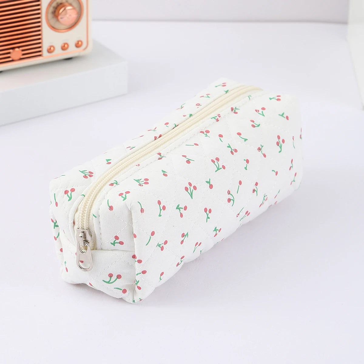 1 pc Beautiful bowknot single-layer pencil case, floral pattern design storage bag, a must-have for back to school season - 1