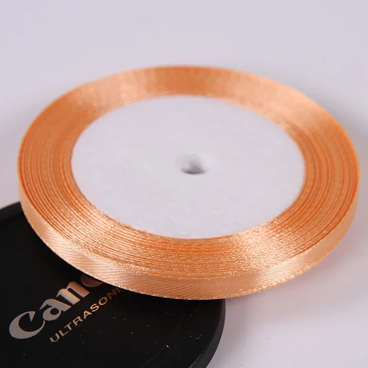 22 Meters/Roll 6mm Silk Satin Ribbons Christmas Halloween Birthday Party Gift Wrapping Ribbons DIY Handmade Crafts Material -