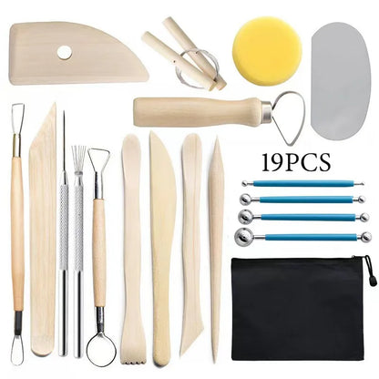 Pottery Clay Sculpting Tools Kit 8-61 Pcs/Set, Ceramic Wax Clays Carving Tools for Art Craft Pottery Sculpting Modeling Tool 