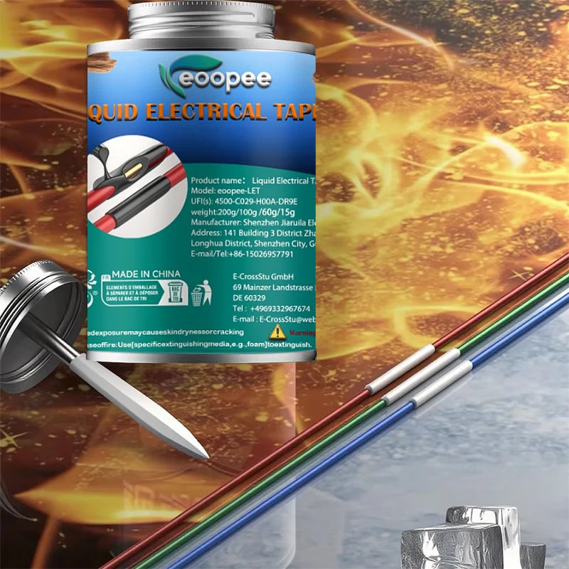 Liquid Waterproof Electrical Tape Epoxy Resin Black Glue Quick Drying Sealant For Wires And Cables Home Use Fix Line Glue