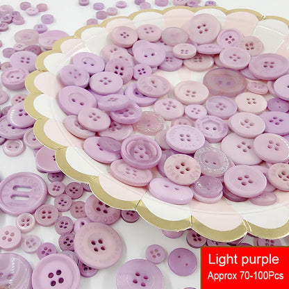 50g/Pack Mix Size Mix color Resin Button 1-3cm Sewing Buttons For Scrapbook Crafts DIY Handmade Sewing Accessories