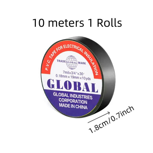 50m high-temperature resistant black rubber electrical tape-durable and soft insulating adhesive, used for industrial, househ