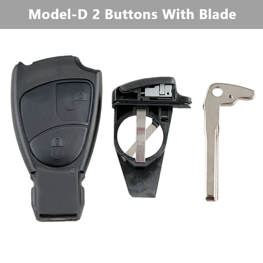 2/3/4 Buttons Smart Car Key Fob Shell Auto Car Key Case Replacement Remote Cover Fit for Mercedes-BenzC M B E CL SL Key Shell