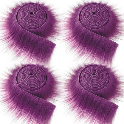 1.5M Faux Fur Ribbon Tapes Diy Apparel Sewing Fluffy Trim Trimming Fabric Home Decoration Sewing Costume Plush Fur Stripe Gif