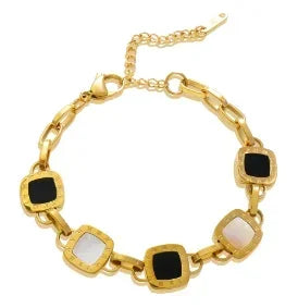 Stainless Steel Heart-shaped Ladies Elegant Bracelet For Women Crystal Bangle - F9 Gold
