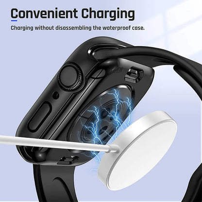 Tempered Glass+Case For Apple Watch 38mm 40mm 41mm 42mm 44mm 45mm 46mm Screen Protector Protective Cover iWatch 10 8 7 9 6 SE