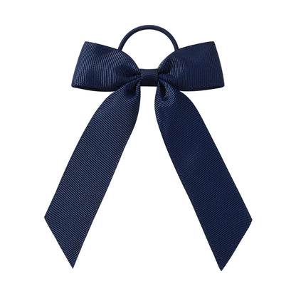 1PC Solid Color Ribbon Pigtail Hair Bows Elastic Hair Bands Holders Ties Hair Accessories for Baby Girls Infants Toddler