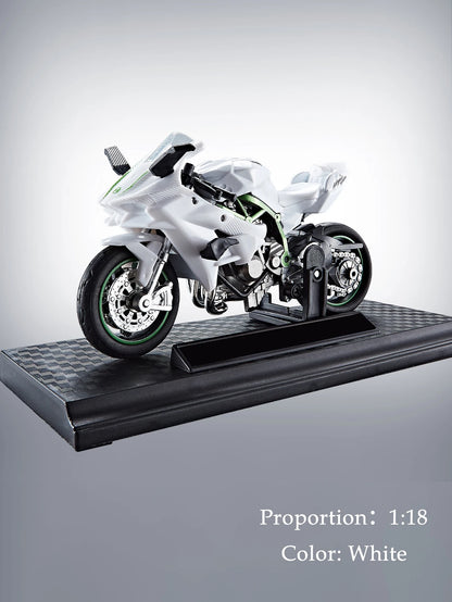 Model Diecast Motocycle Toys Ornament, 1:18/1:36 Car Rotating Rubber Rires Desktop Ornament Gifts