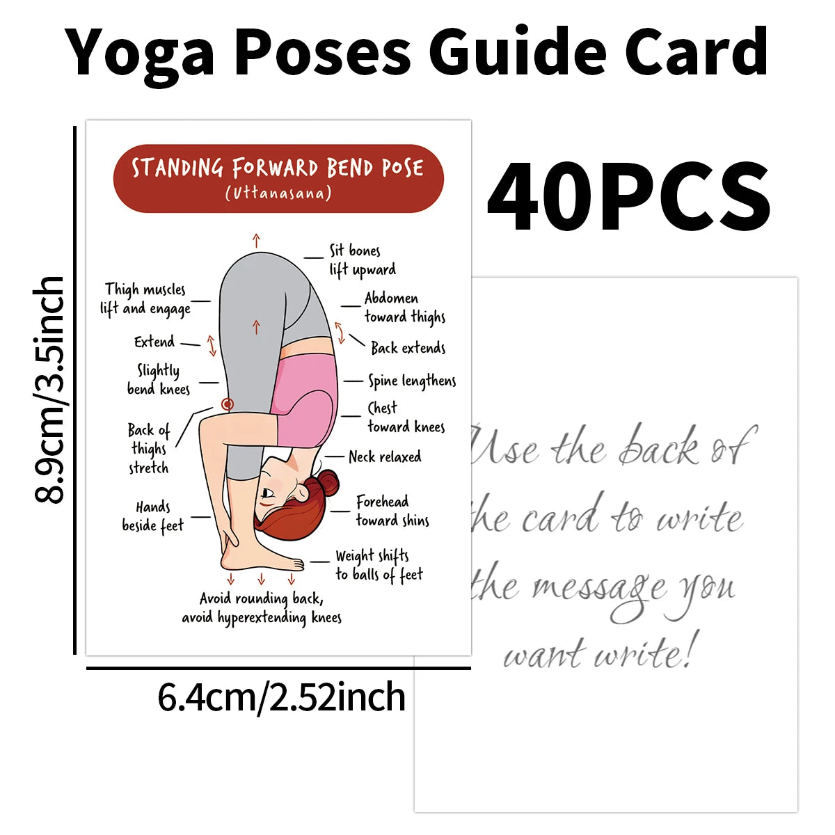 40pcs Yoga Poses Guide Cards,Step-By-Step Detailed Instruction Tool For Yoga,For Yoga Studios,Home Training,Gift Cards For Wo