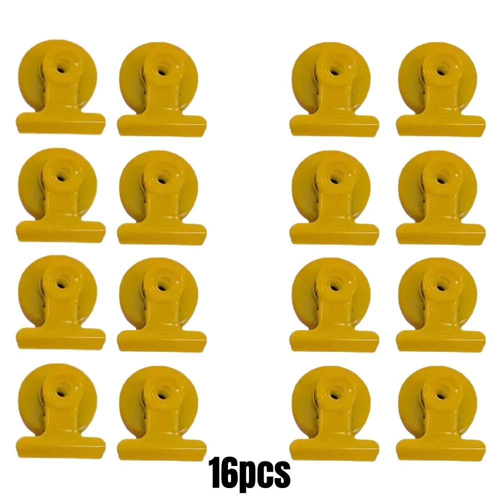 4/16pcs Magnetic Clips Heavy Duty Refrigerator Whiteboard Space-Saving Clip Set for Kitchen Office Photo Displays Holder Deco