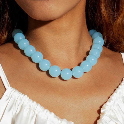 Docona Bohemia Bead Round Colourfulne Neckalce for Women Fashion Banquet Adjustable Geometric Holiday Jewelry Party Gifts