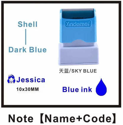Customized Arabic Hebrew Name Stamp Waterproof Seal Custom Teacher Signature Student Child Cloth Ink Stamp Selfing-inking Sta