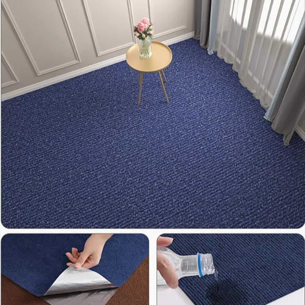Self-adhesive Carpet Living Room Kitchen Rugs for Bedroom Water Uptake Home Decor Solid Color Bathroom Staircase Rug Decorati