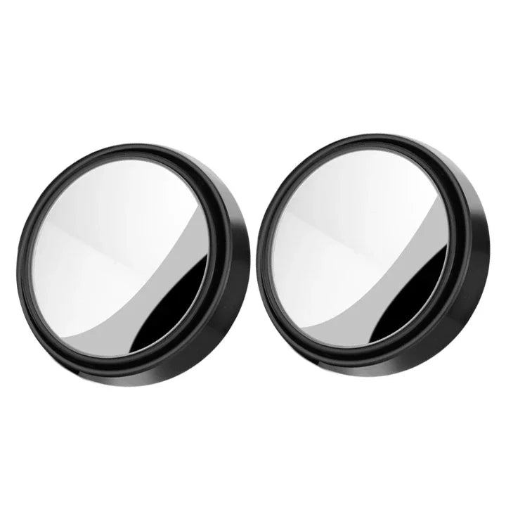 2Pcs Round Frame Convex Blind Spot Mirror Safety Driving Wide-angle 360 Degree Adjustable Clear Rearview Mirror Car Accessori
