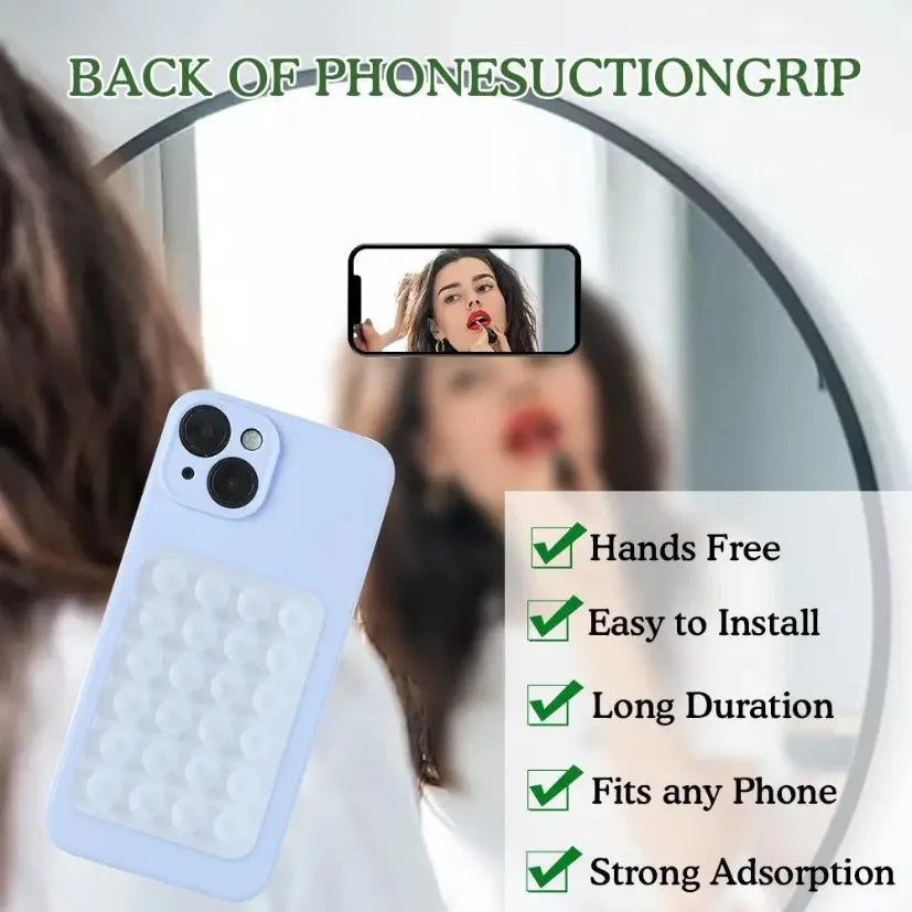 Silicone Suction Phone Holder Mat Multifunctional Suction Cup Wall Stand Square Anti-Slip Single-Sided Case Mount Back Sticke