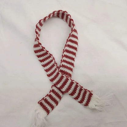 DIY Doll Clothes Casual Wear Scarf 20cm Cotton Doll Knitted Scarf Doll Multi-colors Little Bear Scarves Dolls Accessories - D