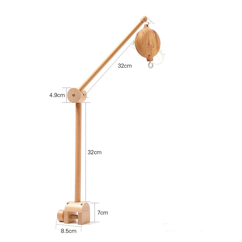 Revolving Music Box For Newborns Baby Crib Imitation Wood Color Hanging Rattle Baby Soothing Musical Toys 0-12 Months Baby Gi
