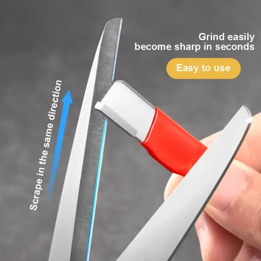 “Precision Edge” Professional Kitchen Knife Sharpener - Tungsten and Diamond Ceramic Whetstone for All Blades, Including Gard