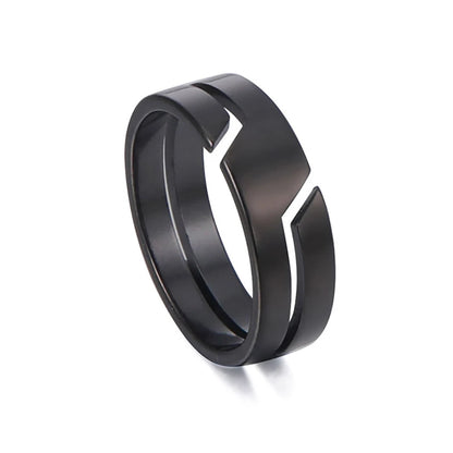 Skyrim Stainless Steel Ring for Men Women Black Minimalist Casual Finger Rings 2025 Couple Jewelry Wedding Gift for Lover - B