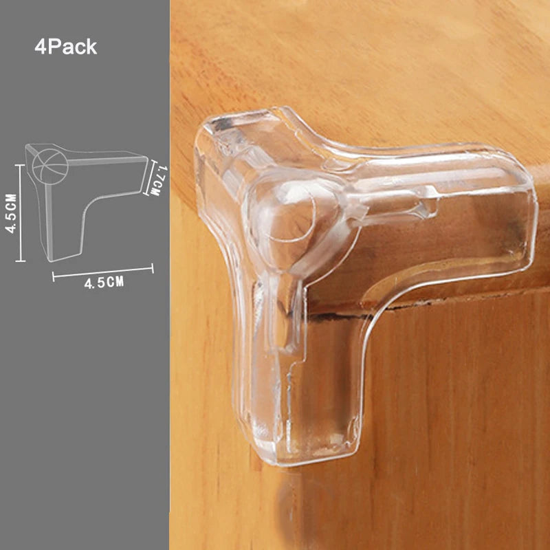 4/10pcs Children Anti Collision Corner Edge Protection Guards Baby Safety Corner Silicone Protector Table Soft Transparent